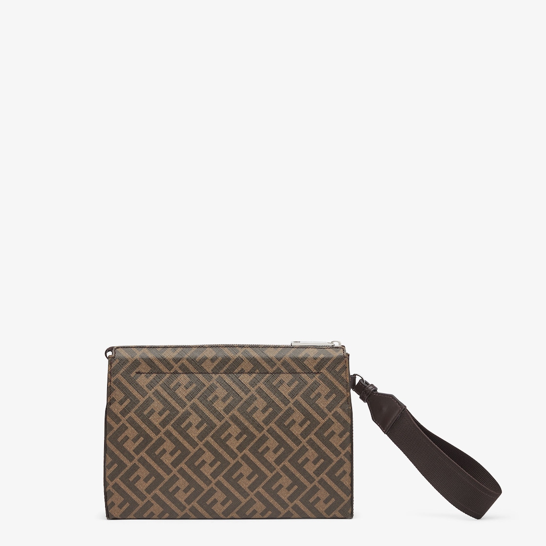 Fendi Leather And Ff Fabric Clutch Bag for Men