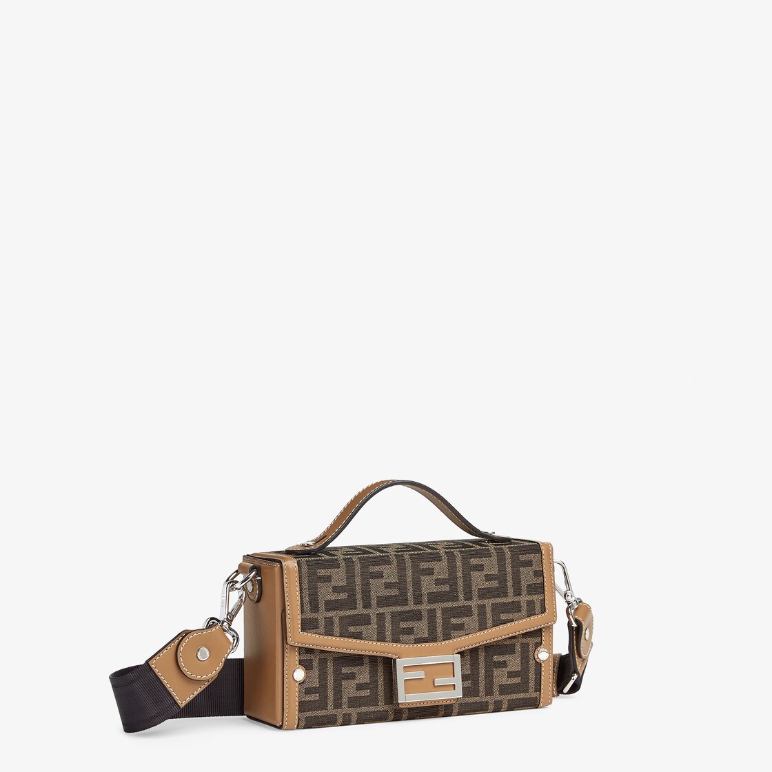 Fendi - Soft Trunk FF Fabric Baguette Brown