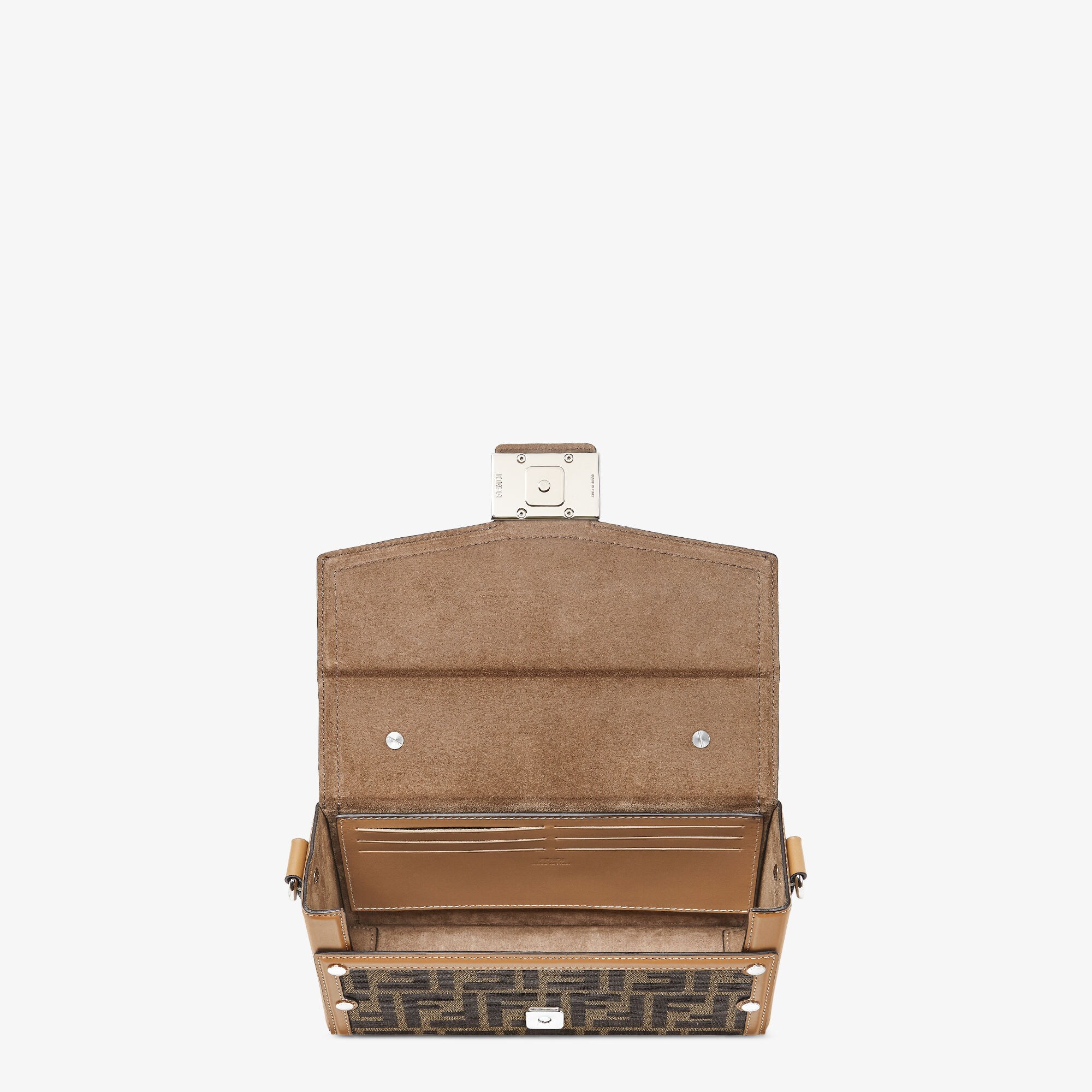 Baguette Soft Trunk Stoff Braun Fendi