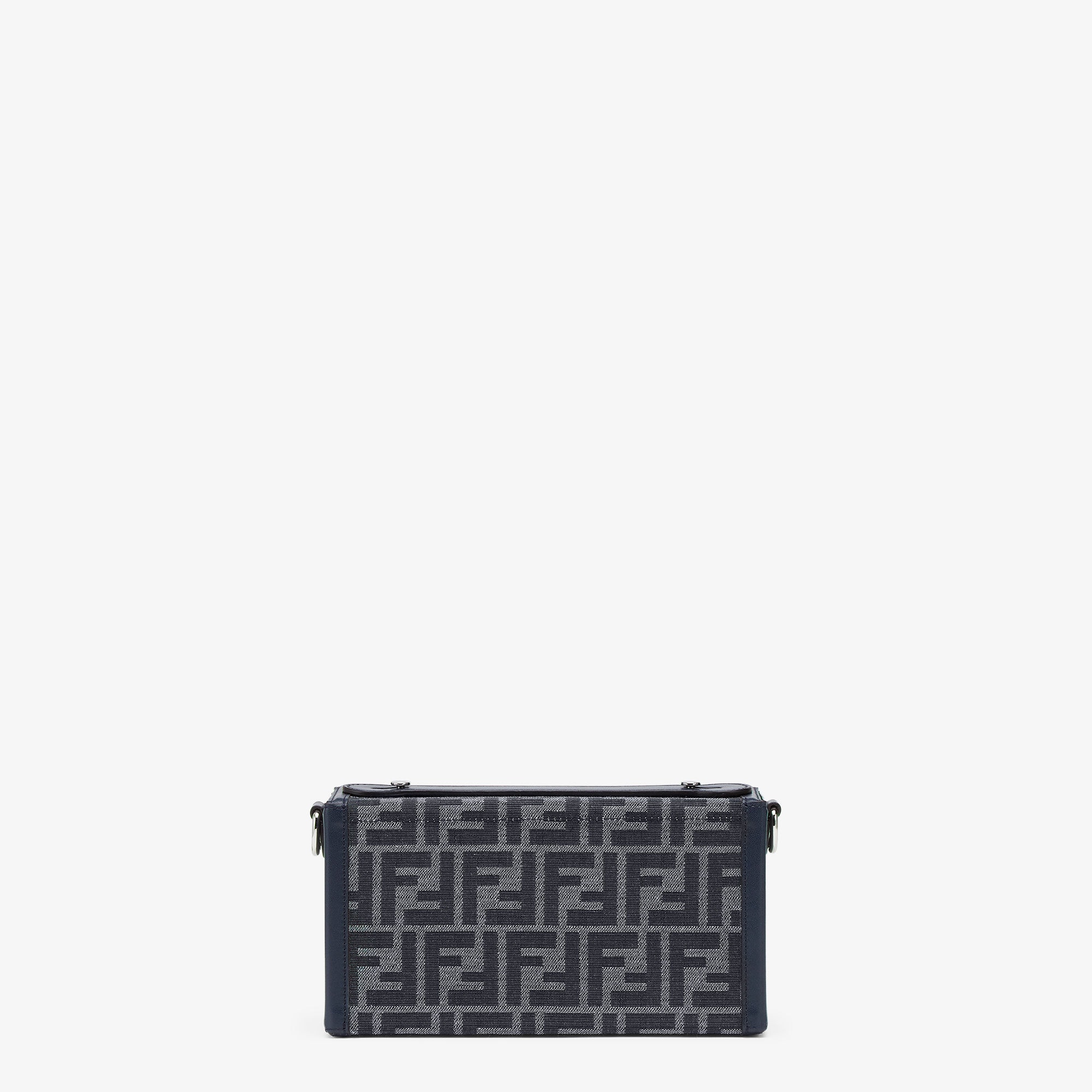 Baguette Soft Trunk Blue FF jacquard and blue leather bag Fendi