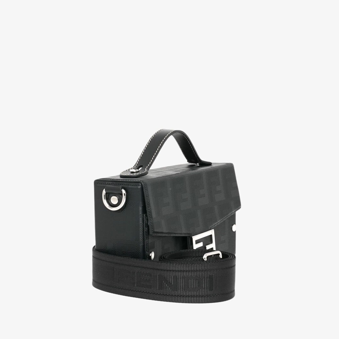 Soft Trunk Baguette - Black leather bag