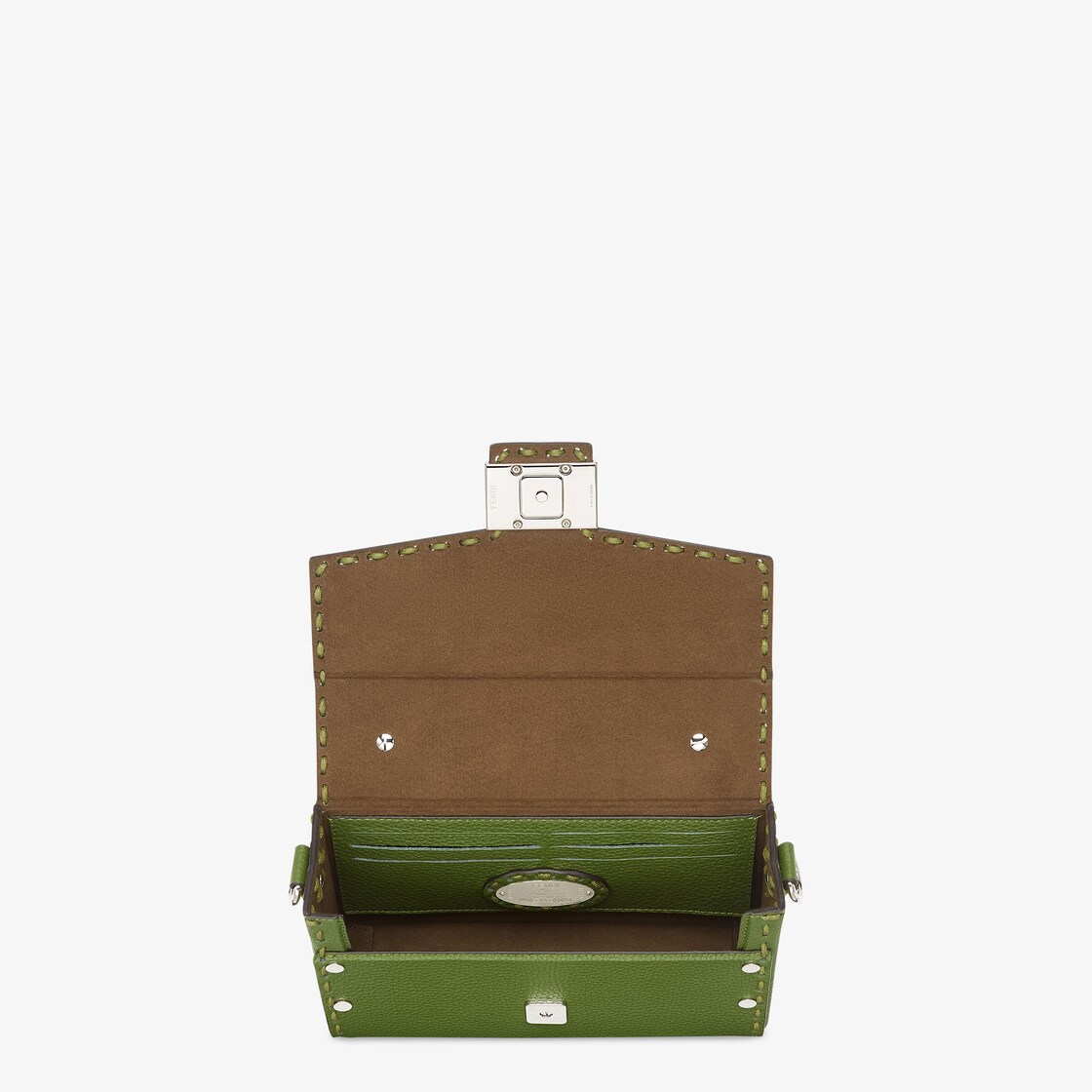 Selleria Soft Trunk Baguette Green leather Selleria bag with 253 hand