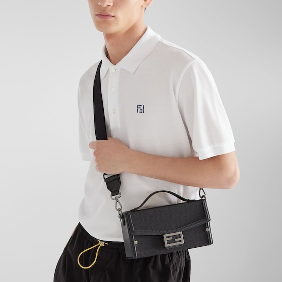 Fendi Soft Trunk bag made of black FF Nylon with a lustrous | Thumbnail 2