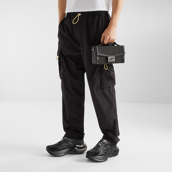 Fendi Soft Trunk bag made of black FF Nylon with a lustrous | Thumbnail 3