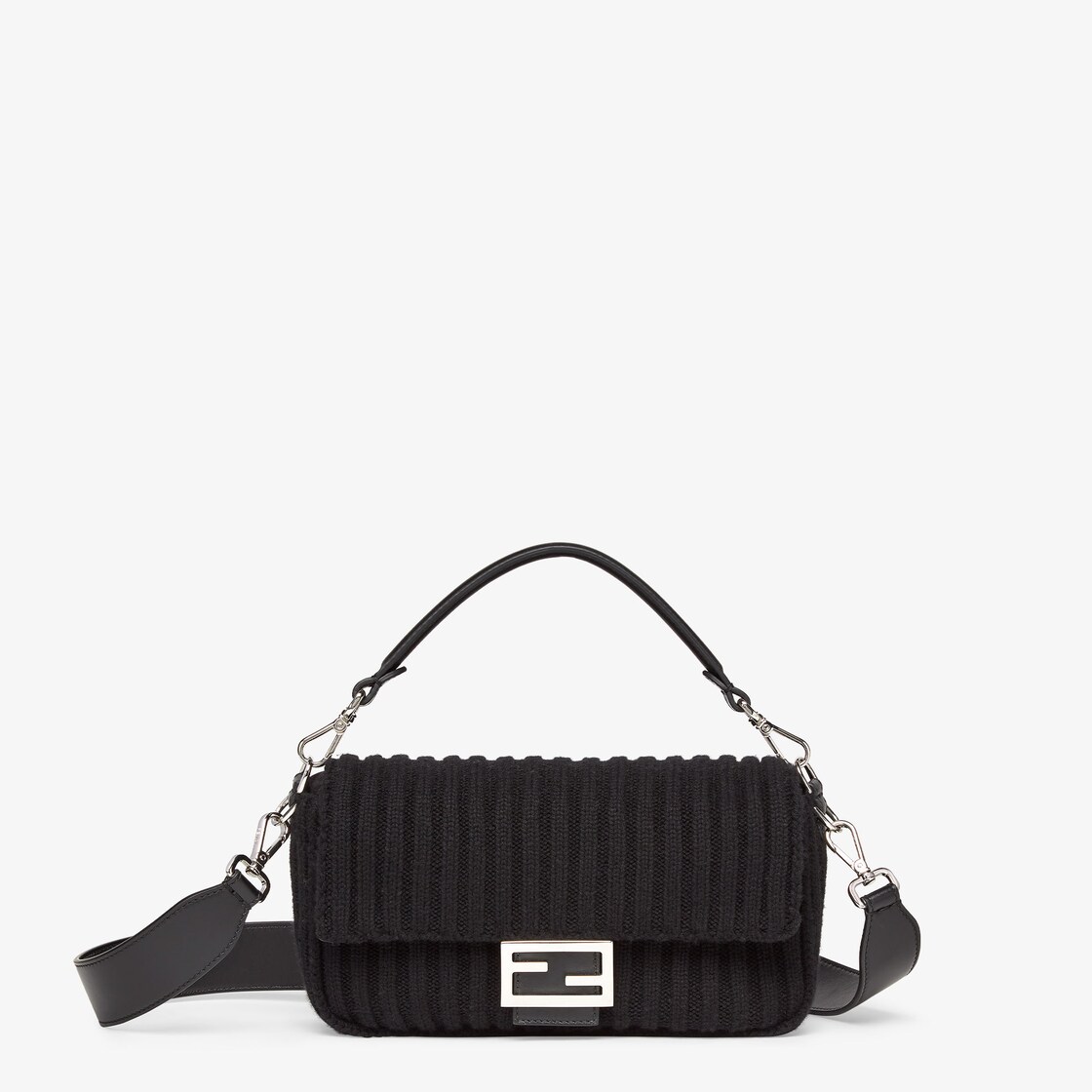 Baguette Black wool bag Fendi