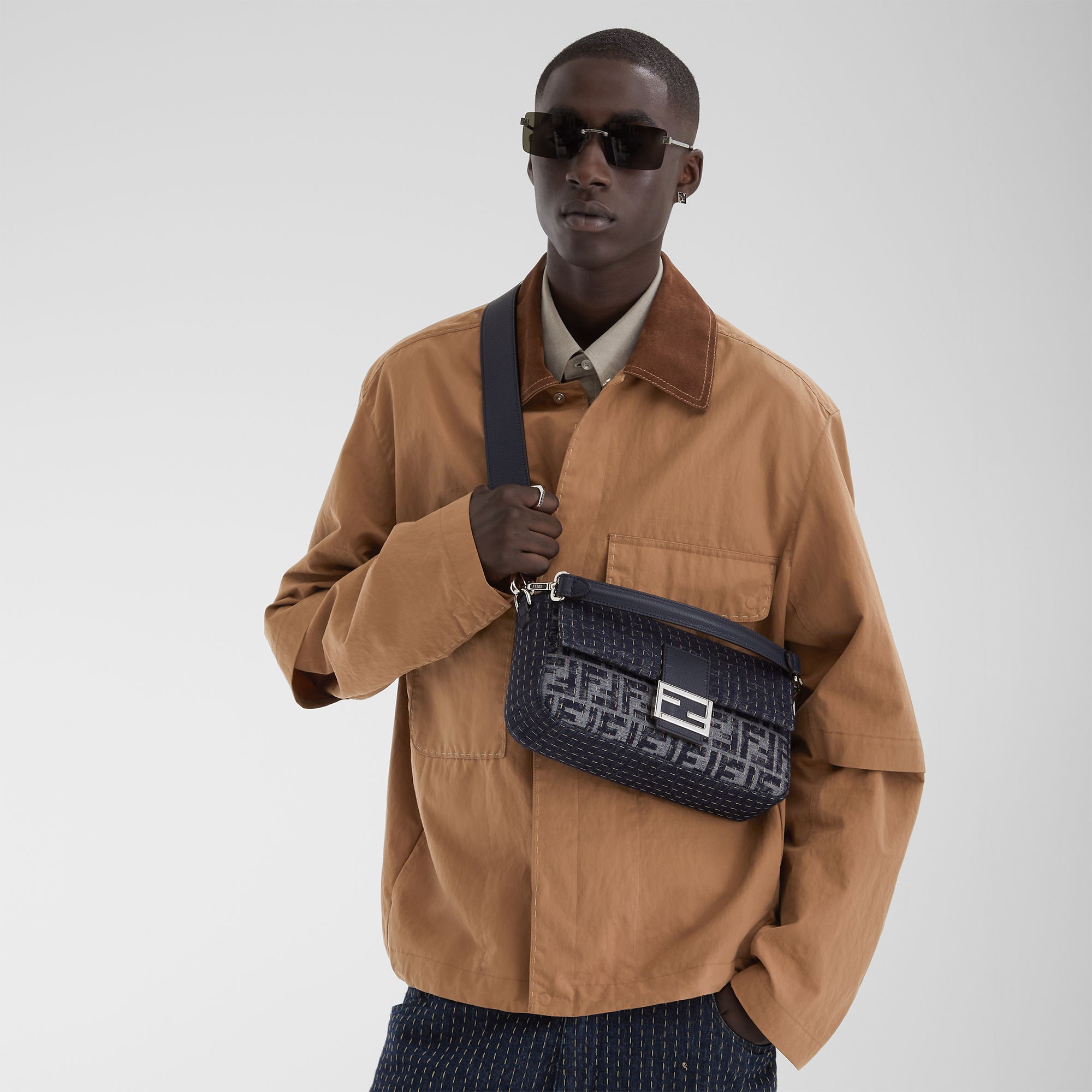 レギュラーバゲット ファブリック ブルー | Fendi レギュラーバゲット ファブリック ブルー | Fendi