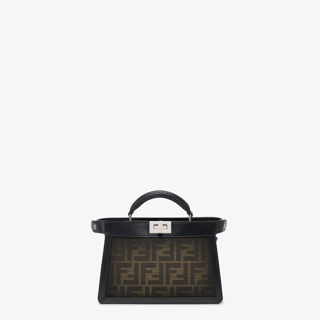 Peekaboo ISeeU XCross - Brown FF fabric bag | Fendi