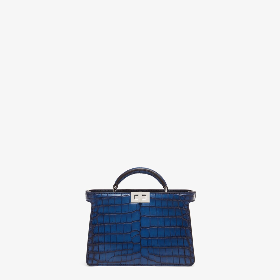 Peekaboo ISeeU XCross - Dark blue crocodile bag | Fendi