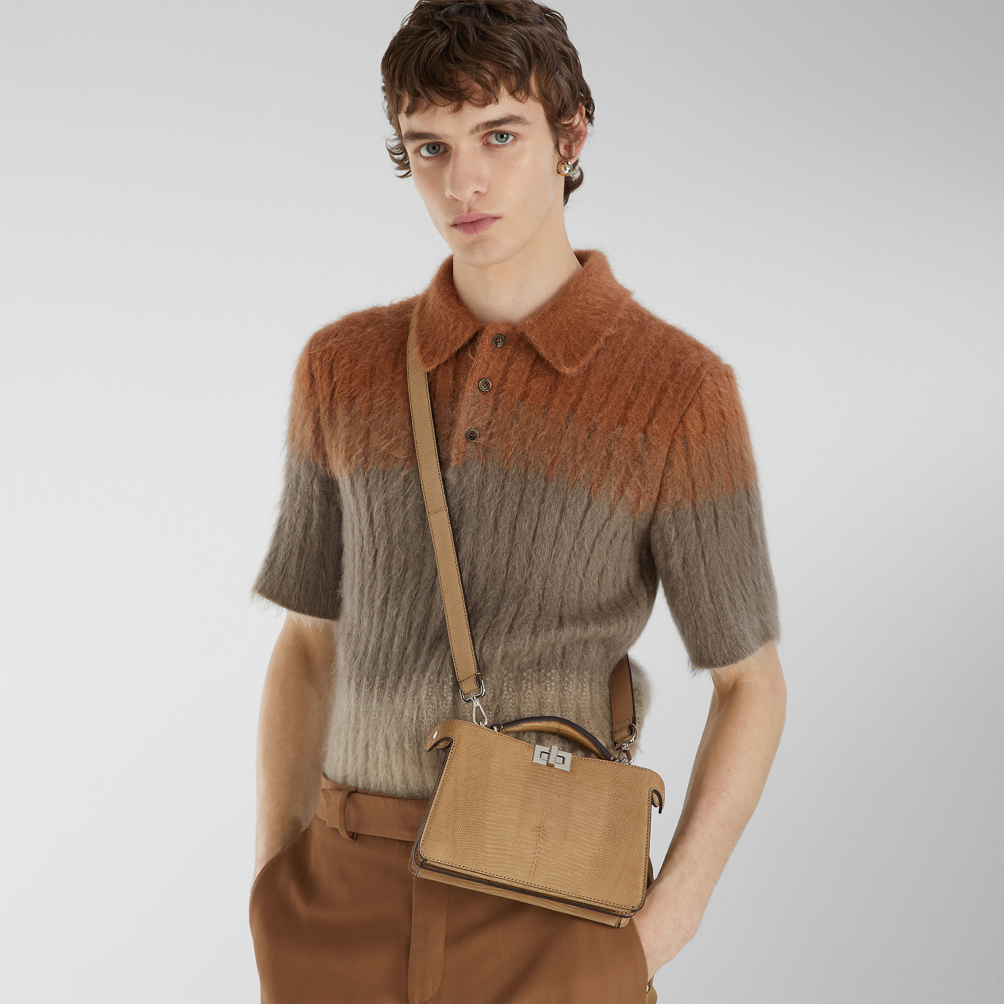 Peekaboo ISeeU X-Cross Fine leathers Beige | Fendi