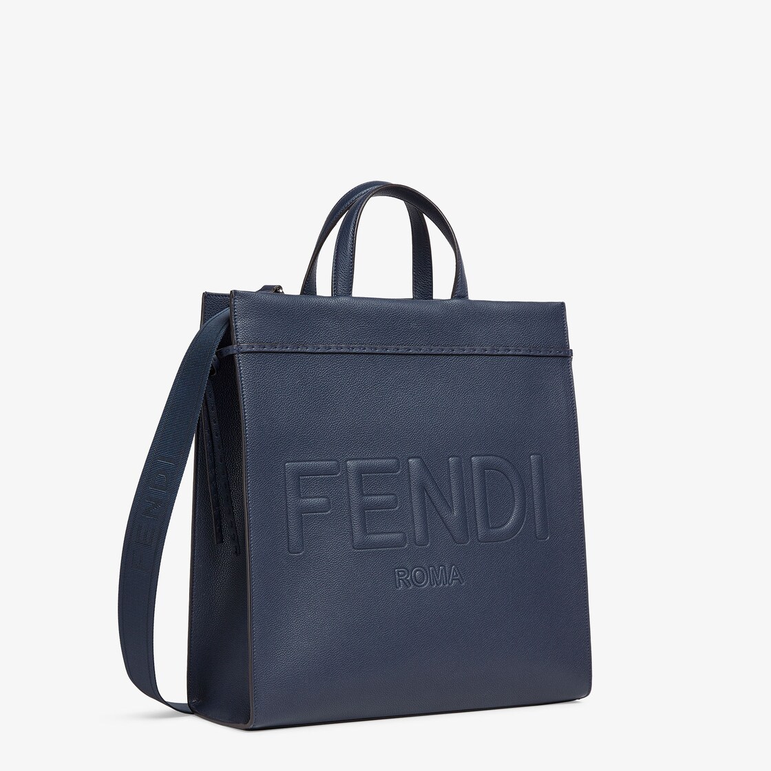 FENDI ROMA Go To ショッパー ミディアム - ダークブルー レザーバッグ 