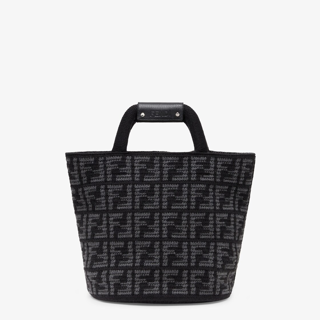 FF Shopping Bag Black FF cashmere bag Fendi