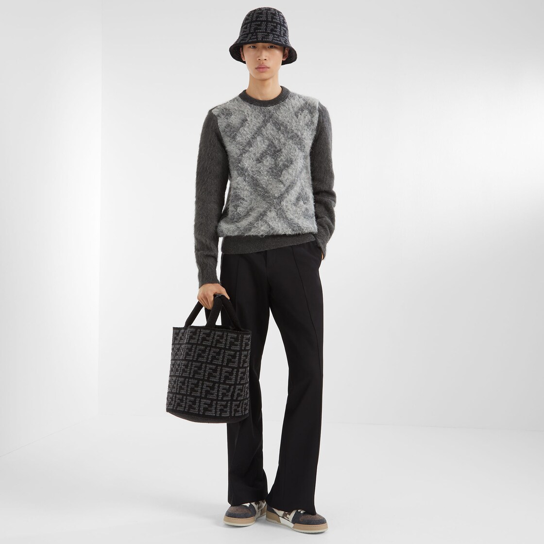 Men's Ff Cashmere Shopping Bag by Fendi