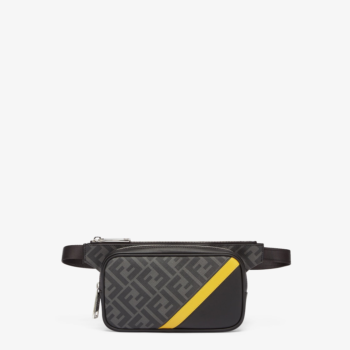 Fendi Diagonal Belt Bag Fabric Black Fendi