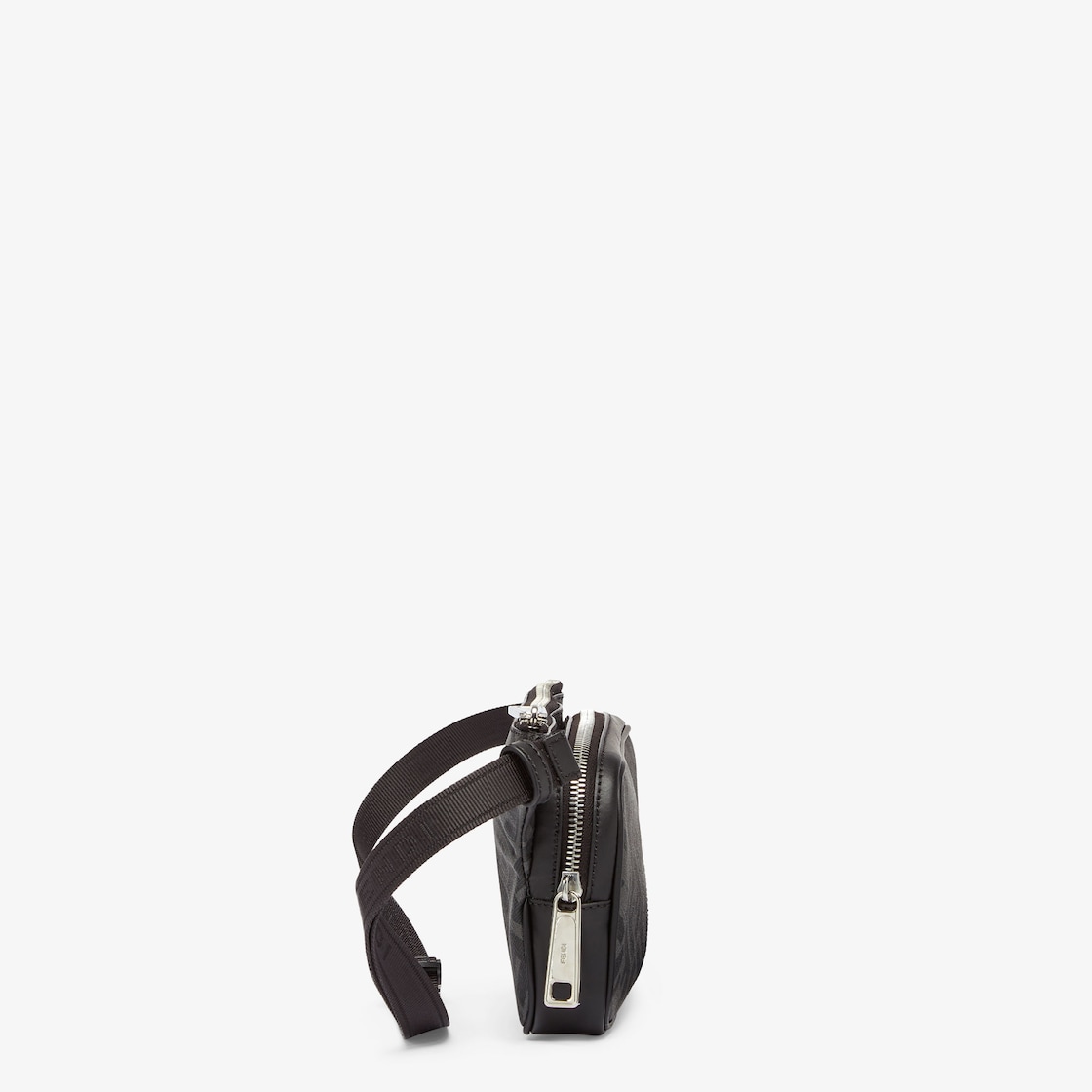 Fendi black outlet leather belt bag