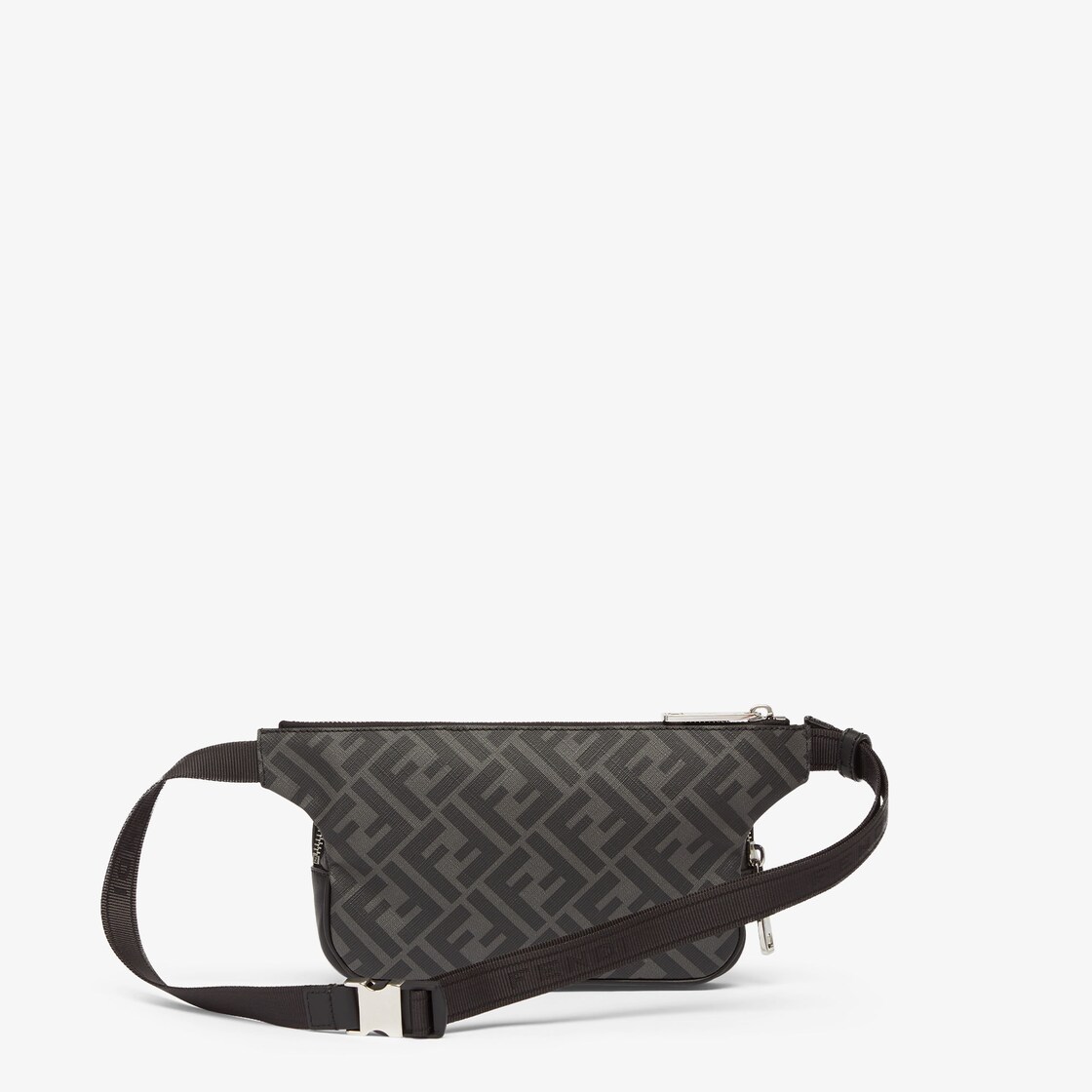 Fendi Diagonal Belt Bag Black FF fabric belt bag Fendi