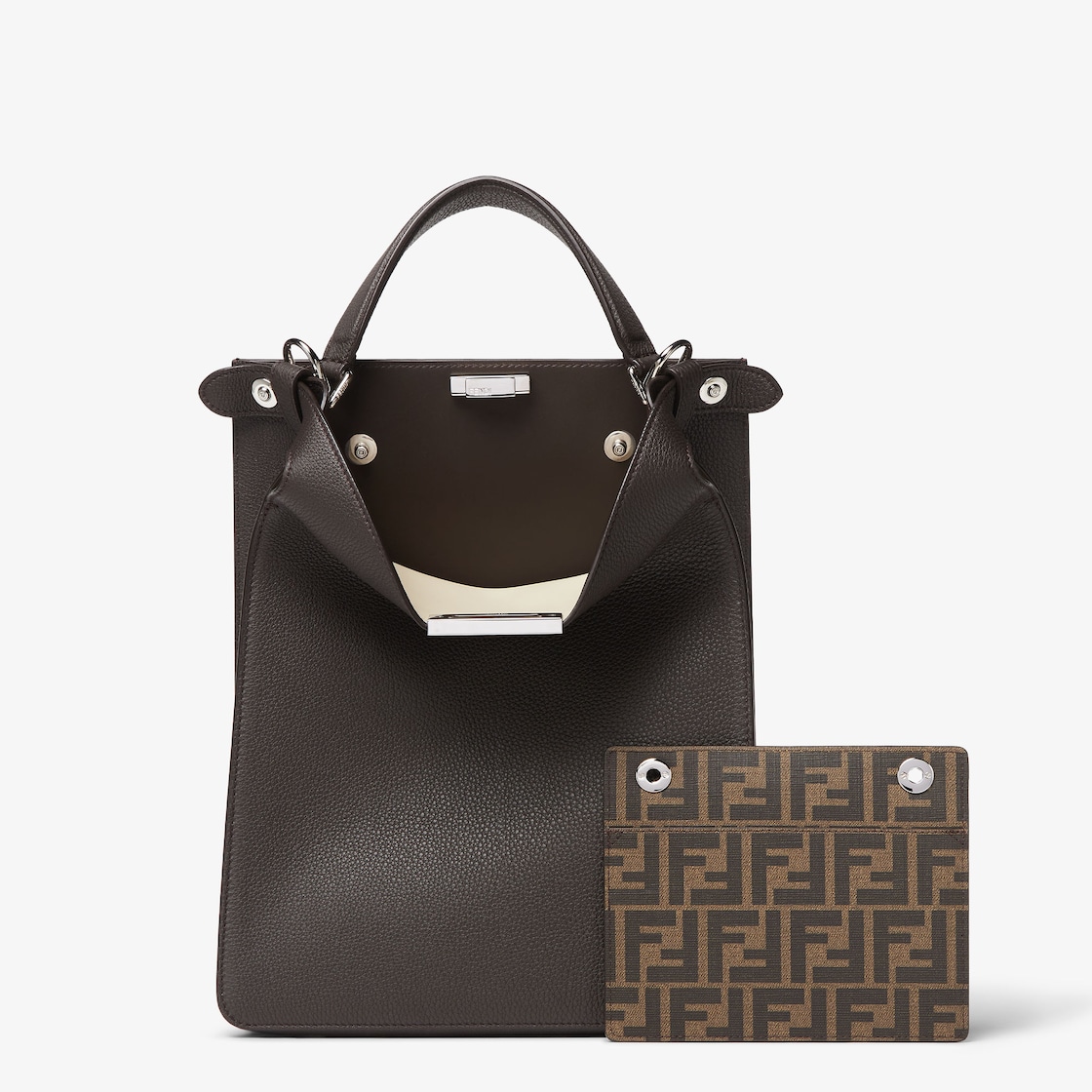 Peekaboo X-Lite スモール レザー ブラウン | Fendi Peekaboo X-Lite スモール レザー ブラウン | Fendi