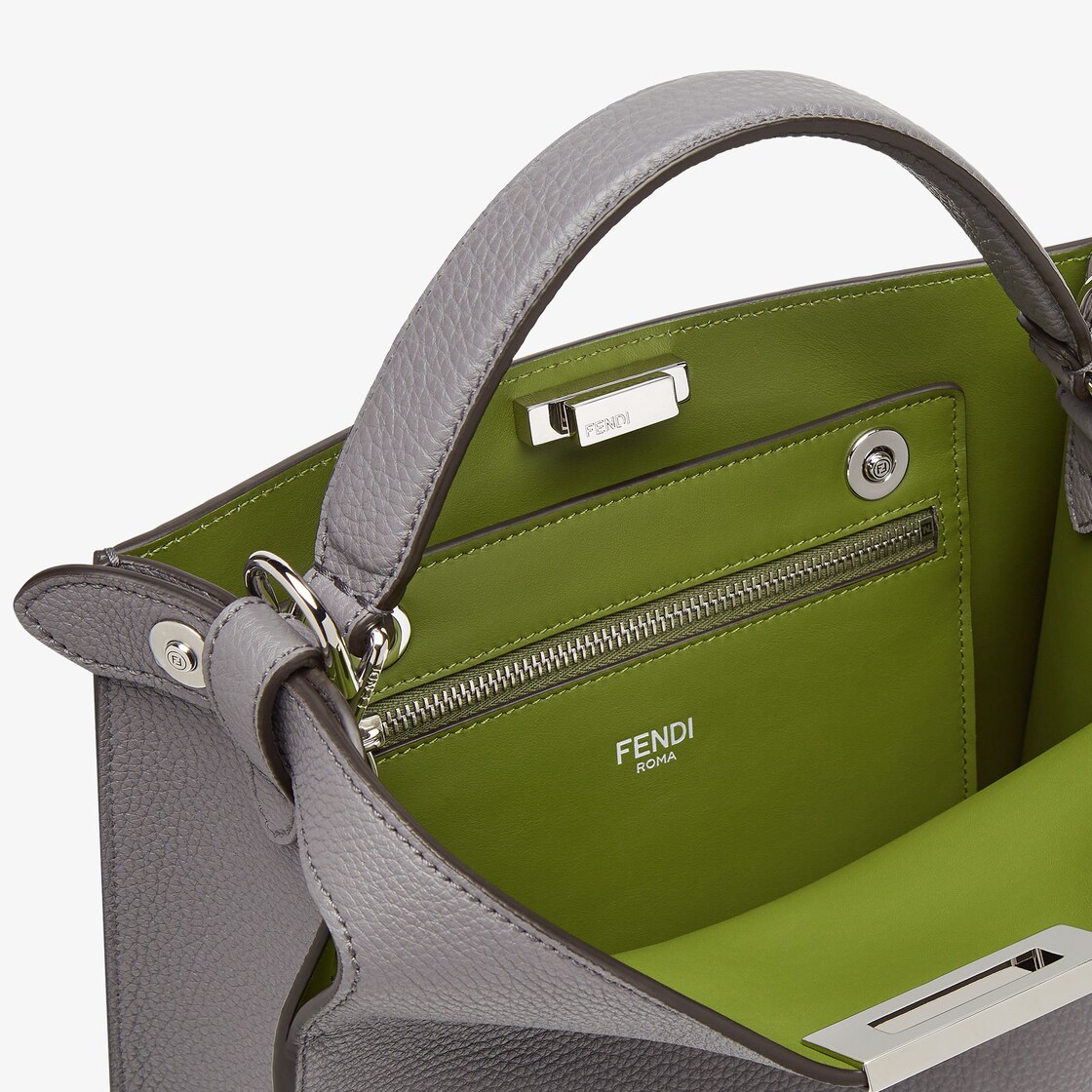 Peekaboo X Lite Small Grey leather bag Fendi