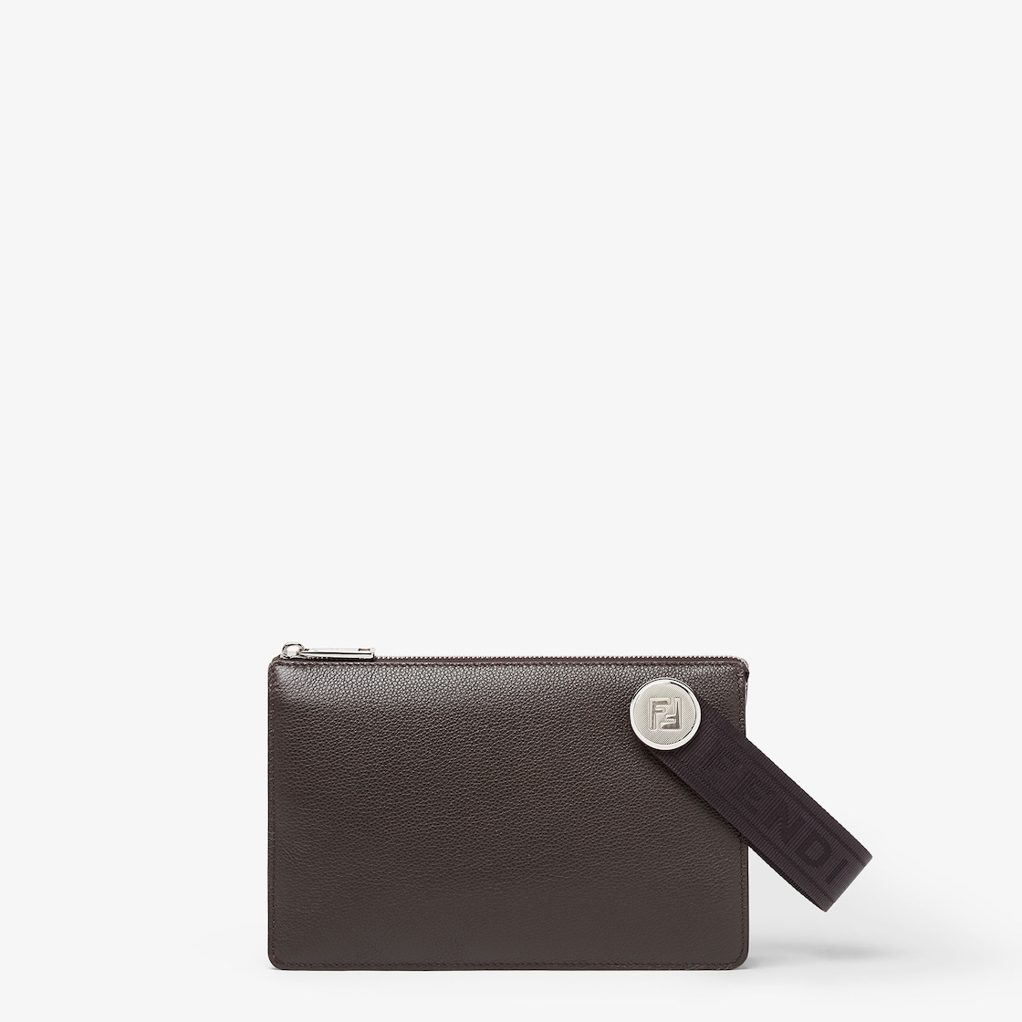 FENDI ROMA レザー キオード クラッチバッグ レザー ブラウン FENDI ROMA レザー キオード クラッチバッグ レザー ブラウン