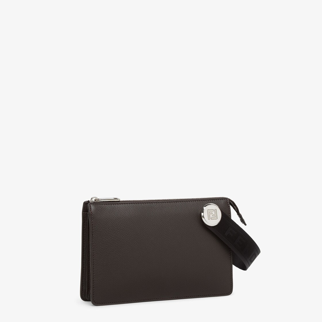 Fendi Roma Leather Chiodo Clutch Leather Brown - Image 3/7