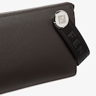 Fendi Roma Leather Chiodo Clutch