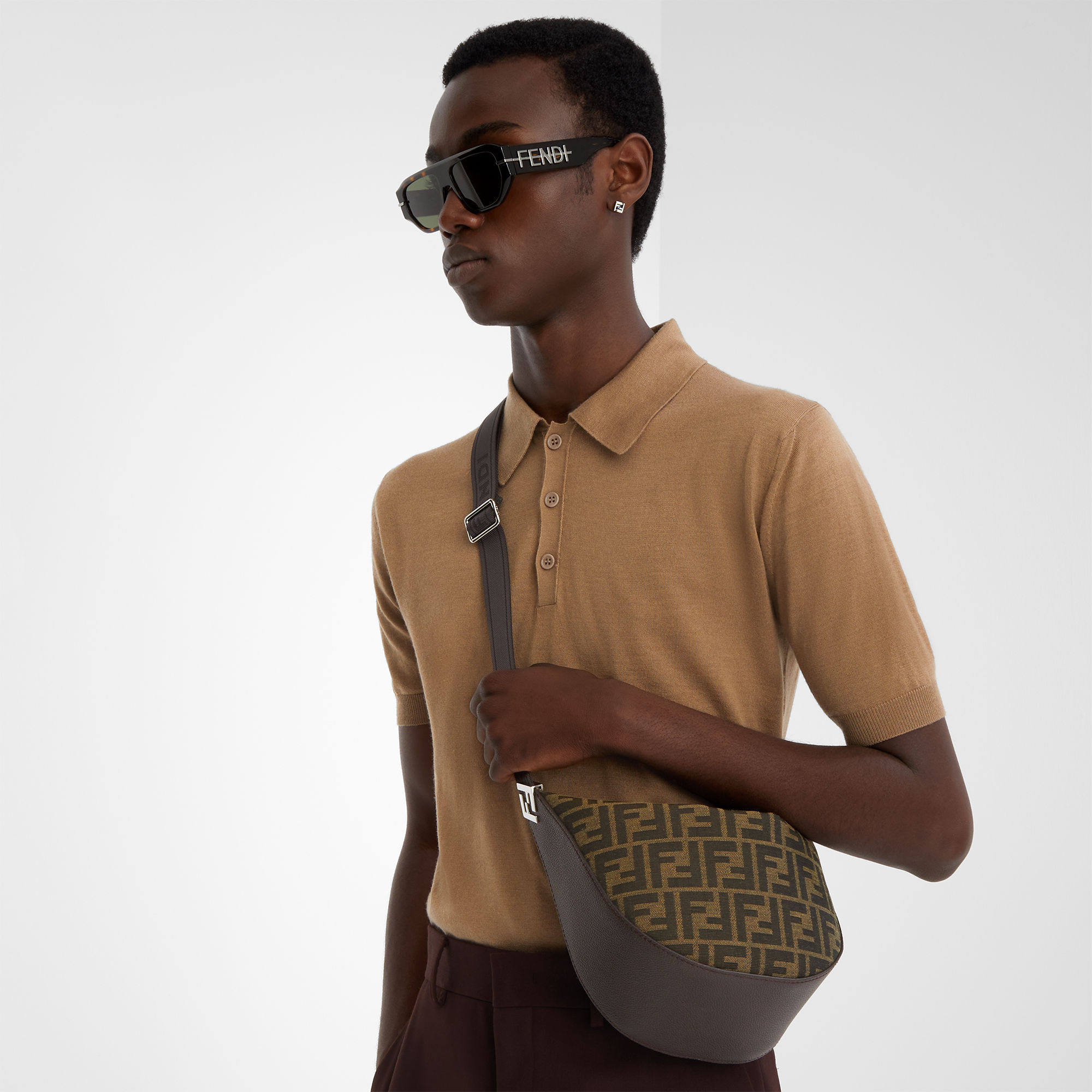 FF Jacquard Fendi Melon Small Fabric Brown | Fendi FF Jacquard Fendi Melon Small Fabric Brown | Fendi