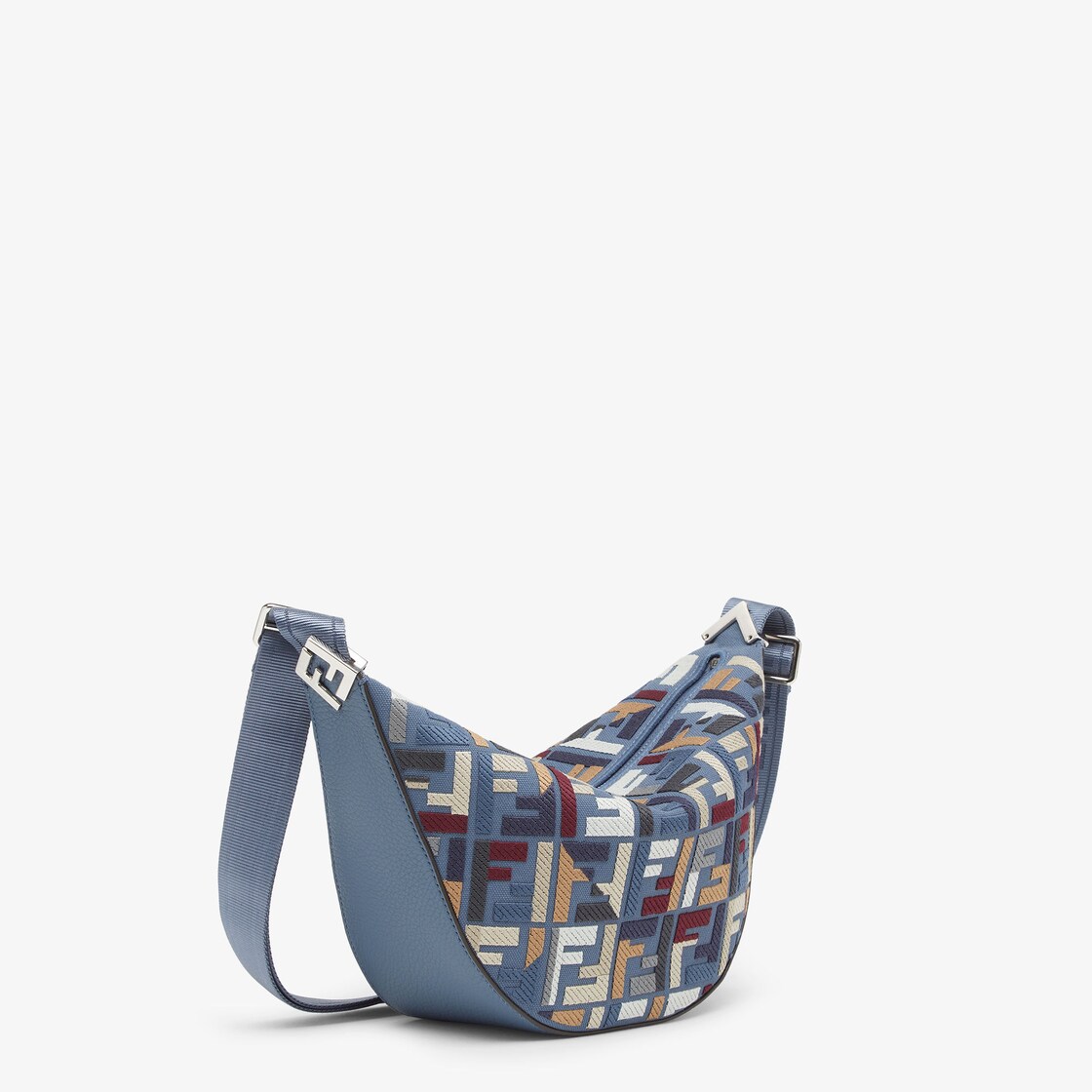 Fendi Roma Leather Fendi Melon Small Fabric Blue - Image 2/5