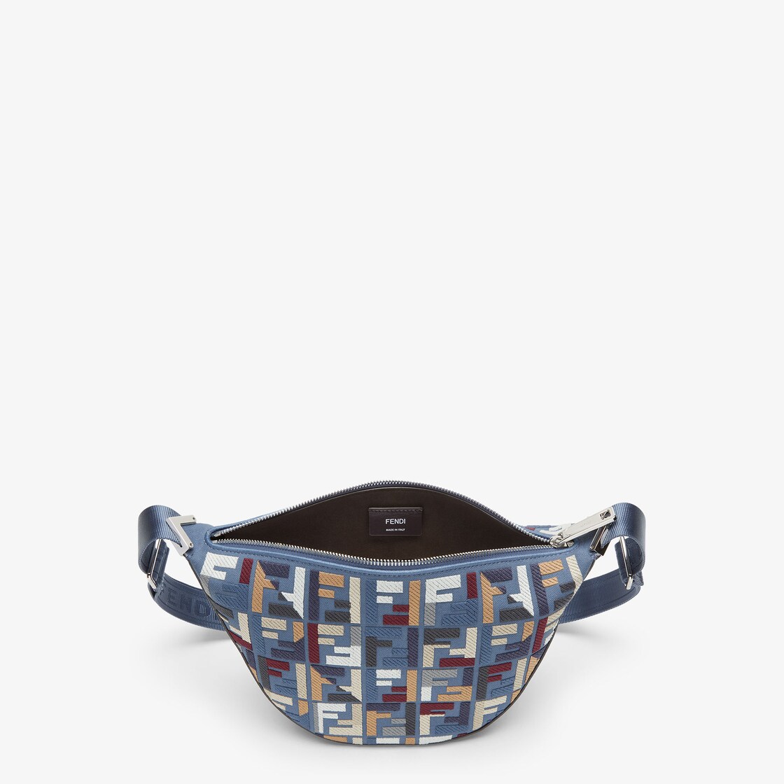 Fendi Roma Leather Fendi Melon Small Fabric Blue - Image 4/5