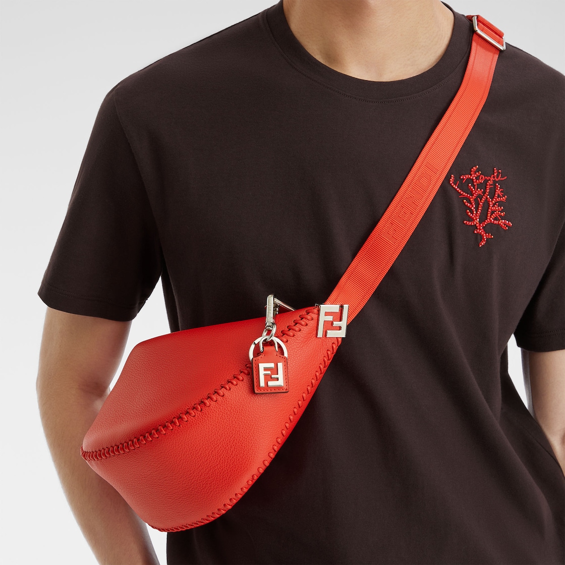 Fendi Roma レザー フェンディ メロン スモール