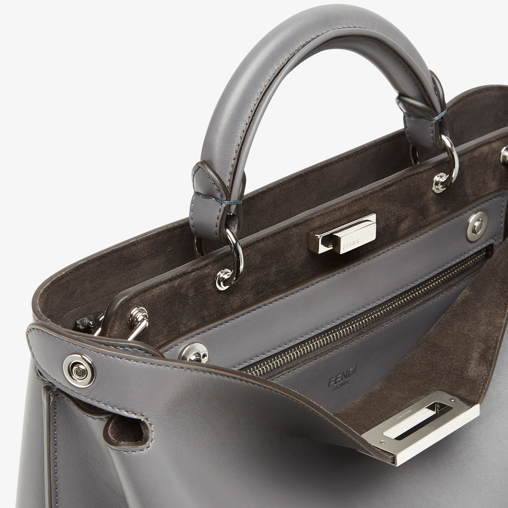Peekaboo Soft Medium Leather Gray | Fendi