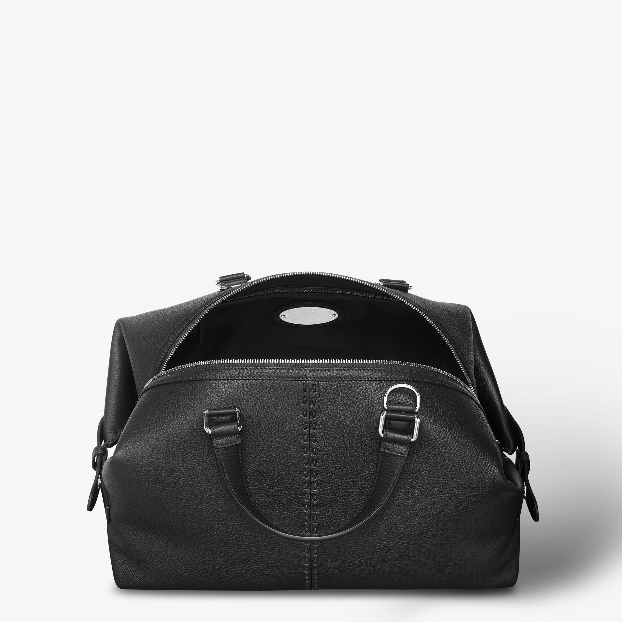 Selleria Fendi Siesta Medium Cuoio Romano leather Black | Fendi