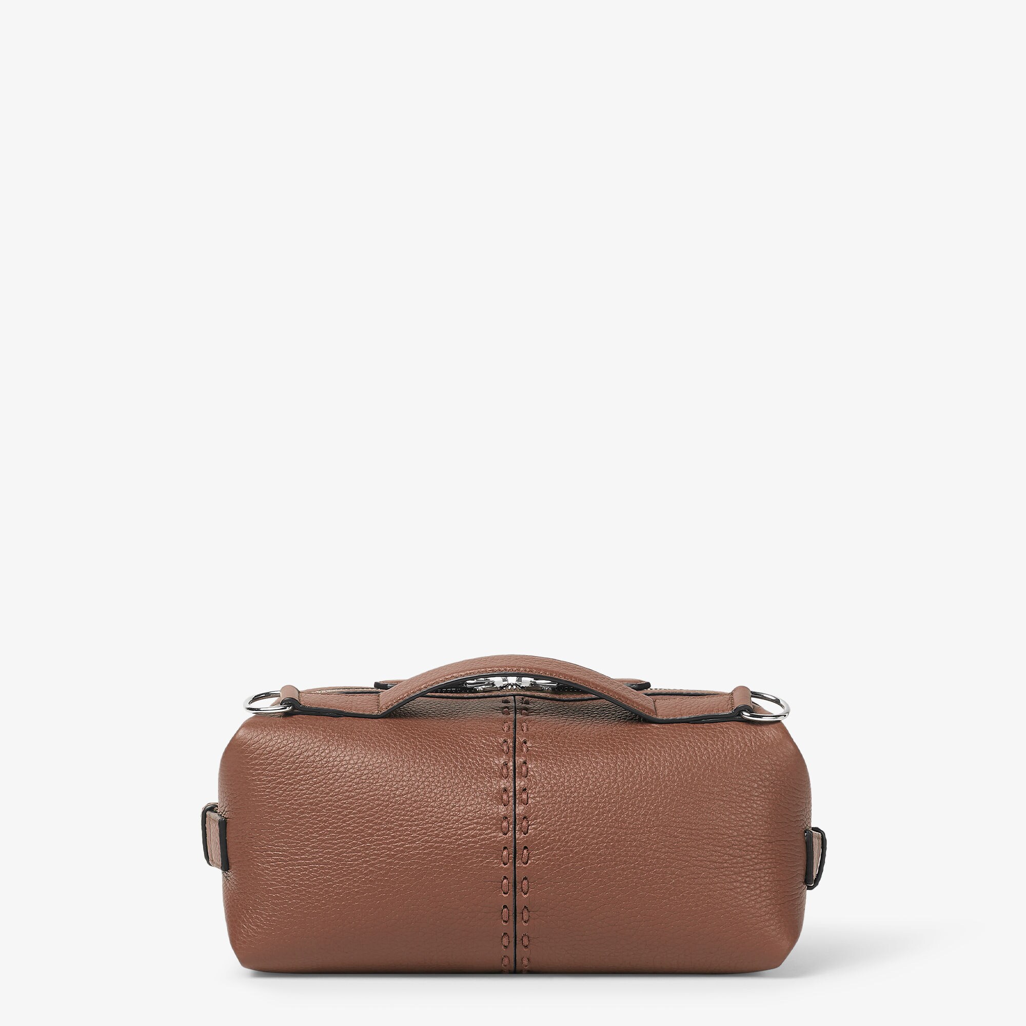 FENDI FENDI BROWN SHOULDER BAG `SIESTA SMALL` バッグ ロゴ Fendi 'Siesta' Brown Small Handbag with Removable Shoulder