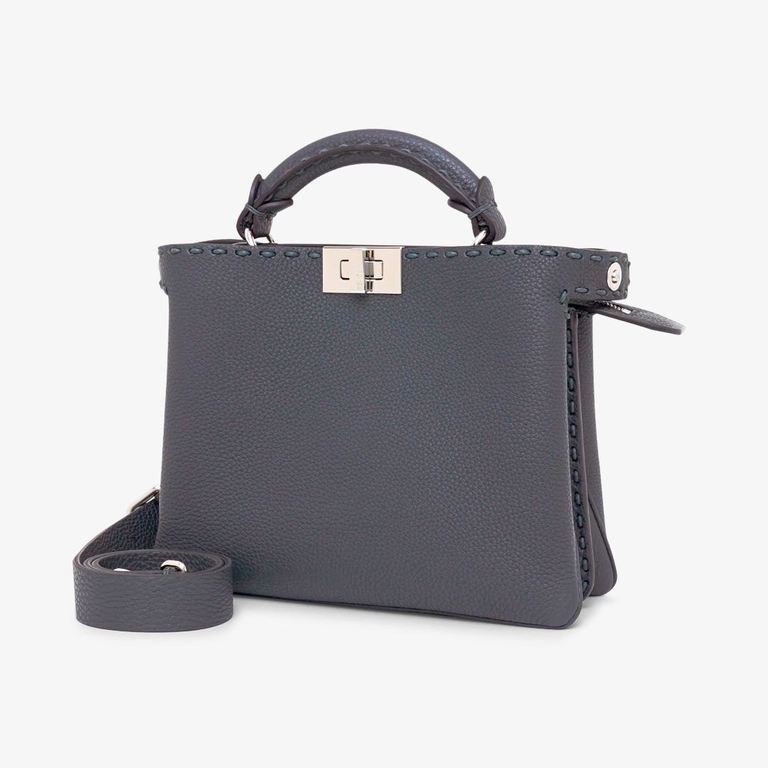 Selleria Peekaboo Soft Small Cuoio Romano leather Gray | Fendi Selleria Peekaboo Soft Small Cuoio Romano leather Gray | Fendi