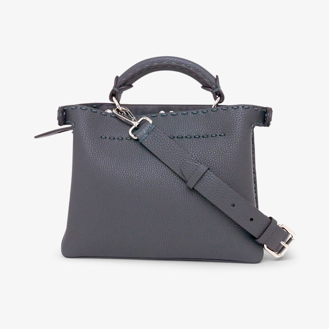 Selleria Peekaboo Soft Small Cuoio Romano leather Gray | Fendi Selleria Peekaboo Soft Small Cuoio Romano leather Gray | Fendi