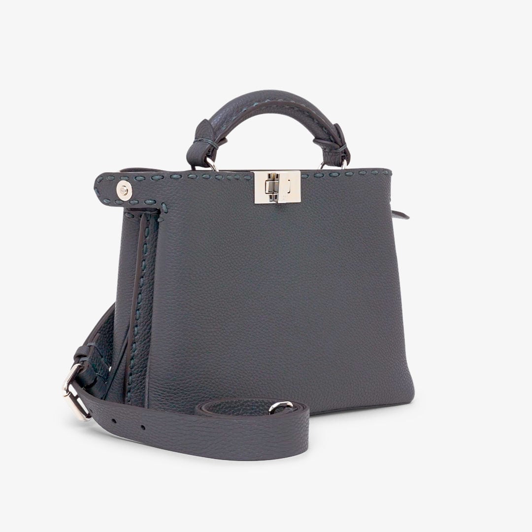 Selleria Peekaboo Soft Small Cuoio Romano leather Gray | Fendi Selleria Peekaboo Soft Small Cuoio Romano leather Gray | Fendi