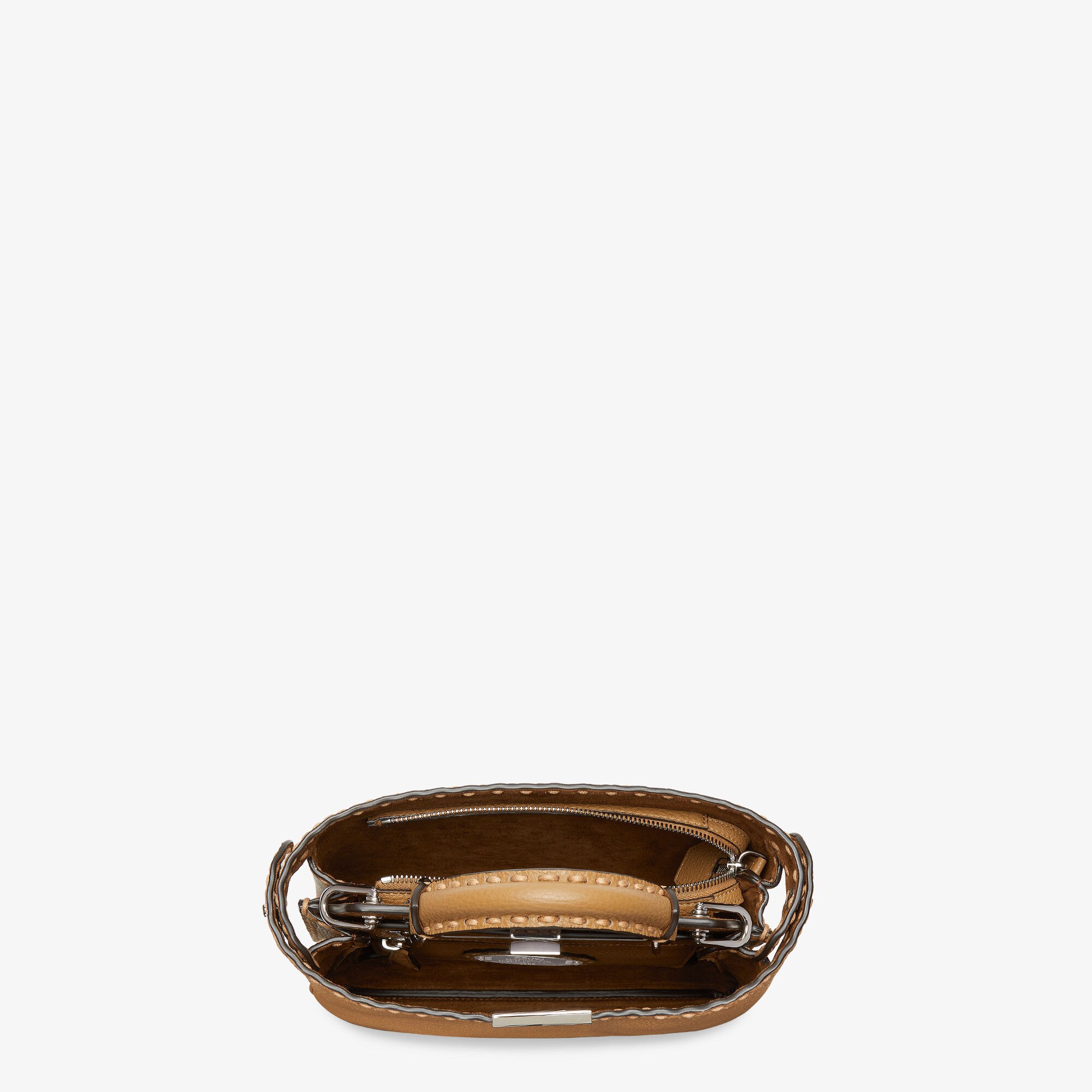 Selleria Peekaboo Soft Small Cuoio Romano leather Beige | Fendi