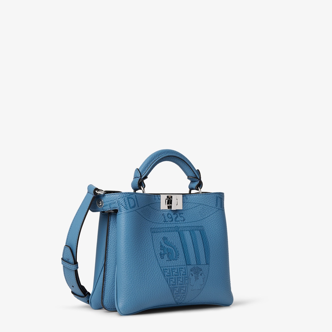 Peekaboo Soft Small Cuoio Romano leather Blue - Image 3/7