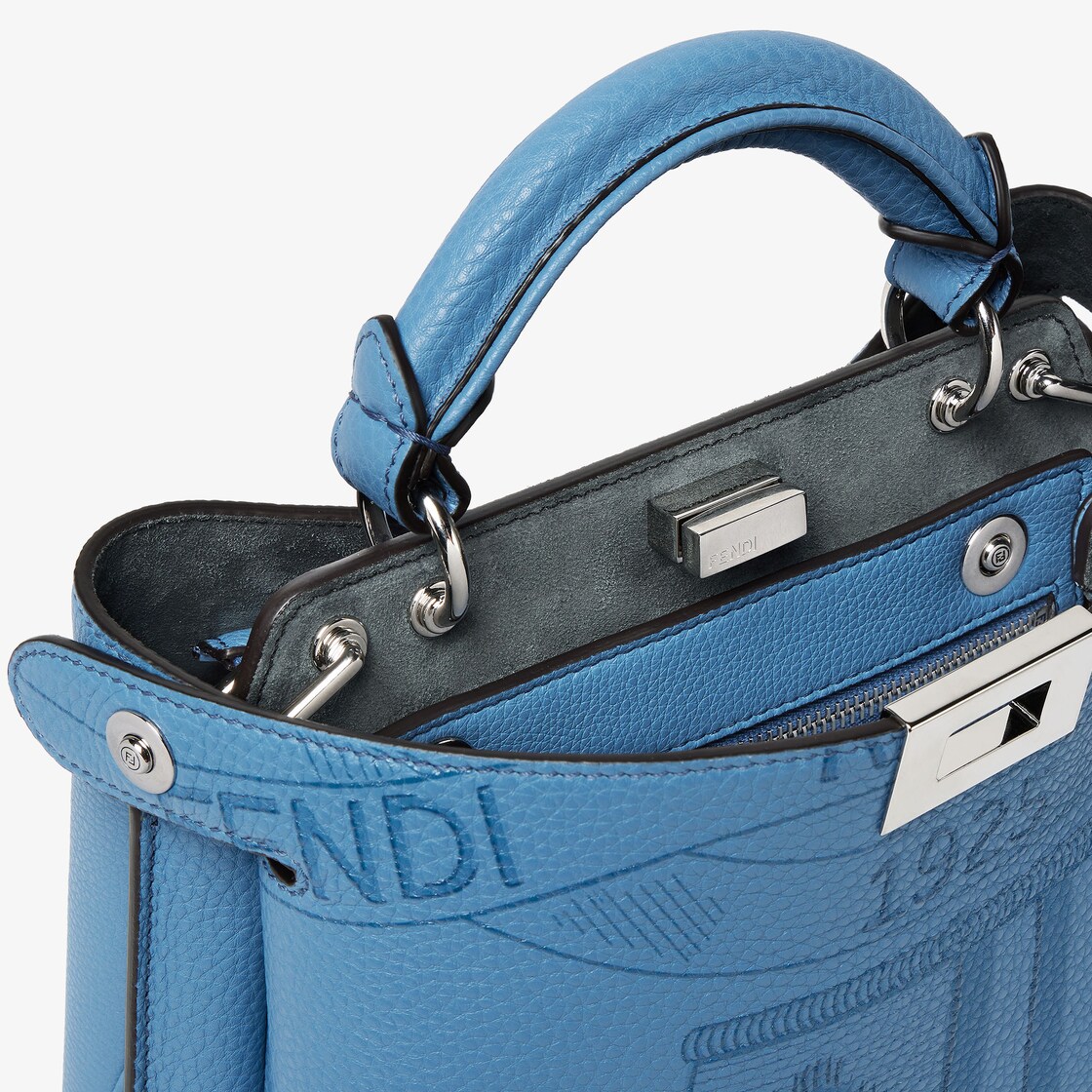 Peekaboo Soft Small Cuoio Romano leather Blue - Image 6/7