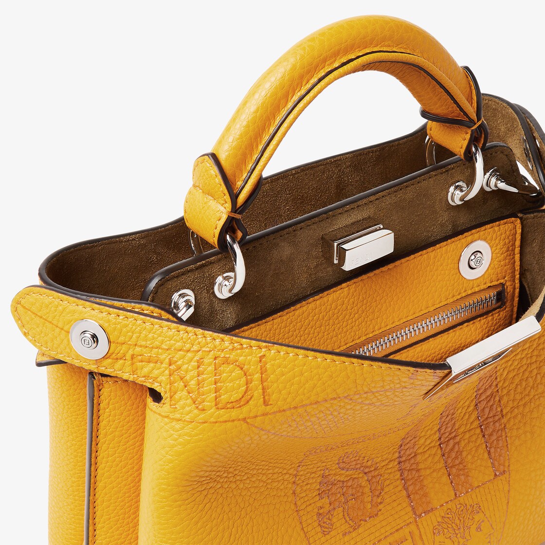 Peekaboo Soft Small Cuoio Romano leather Yellow - Image 6/7