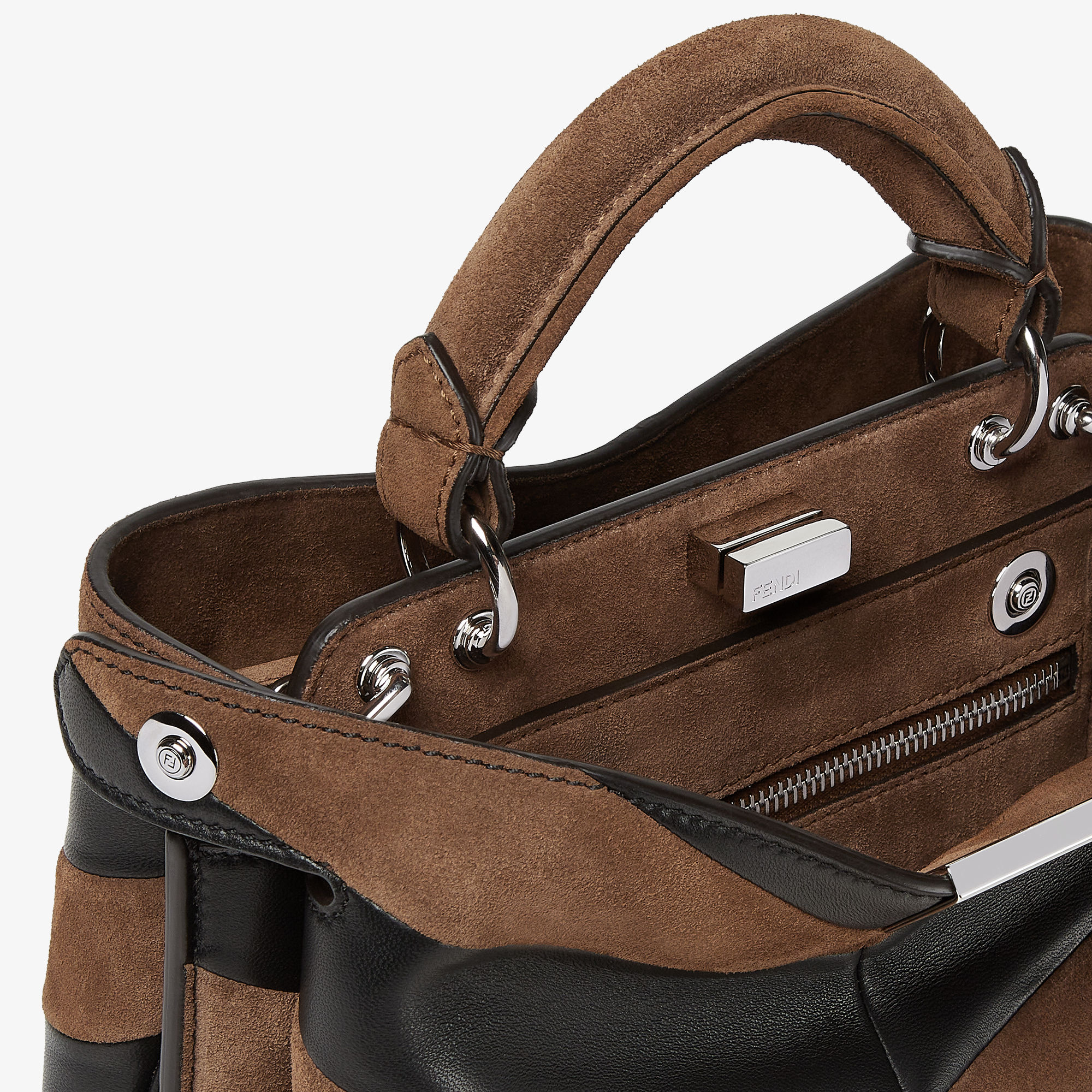 美品 FENDI ピーカブー ディフェンダー マルチカラー ズッカ柄 FENDI フェンディ ピーカブー ディフェンダー 7AR717 キャンバス