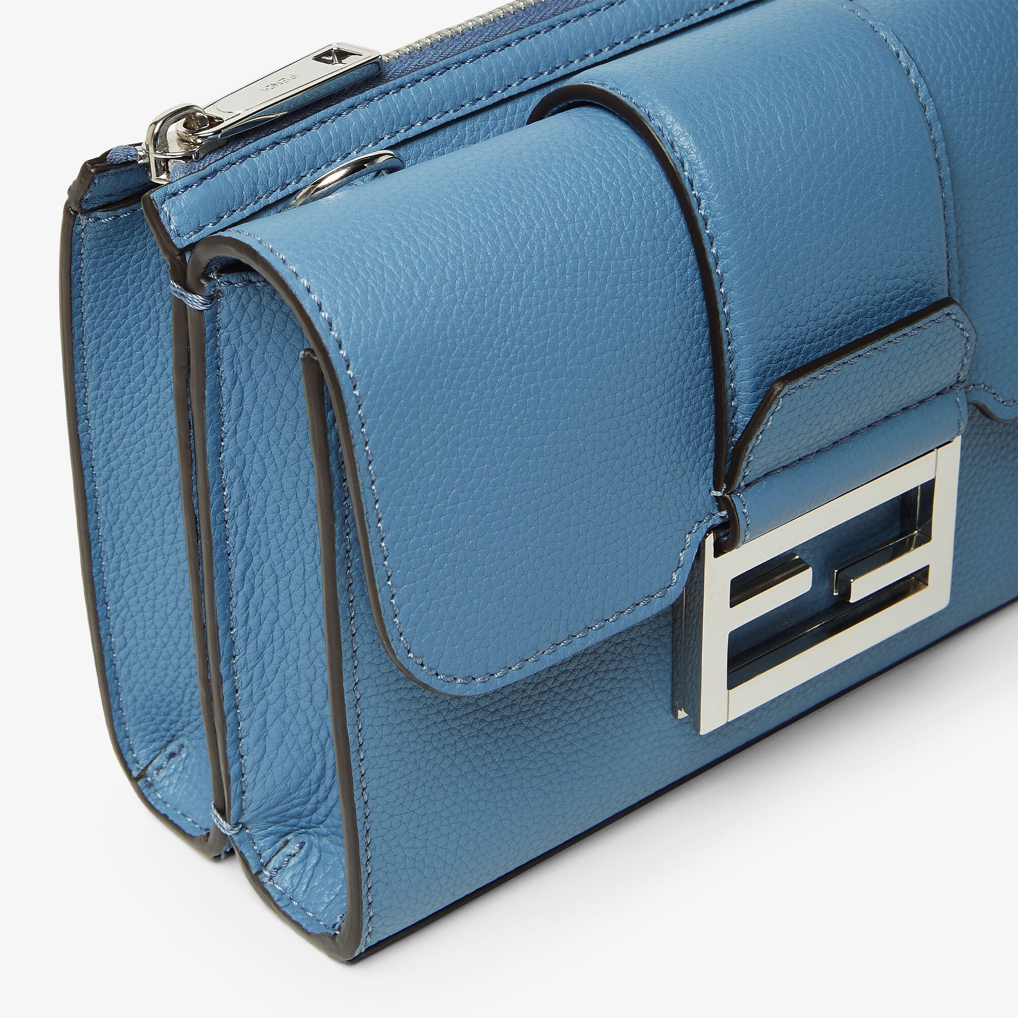 Double Baguette Leather Blue | Fendi