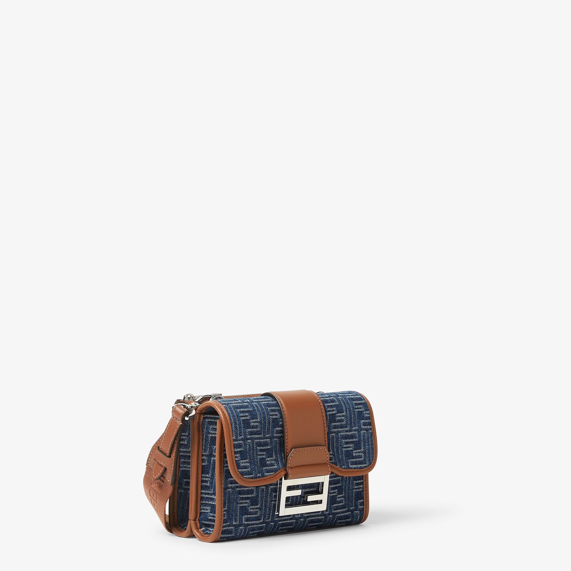 ■FENDI■ Double Baguette Crossbody Black 7VA649APDRF0GXN 7V Double Baguette Leather Black | Fendi