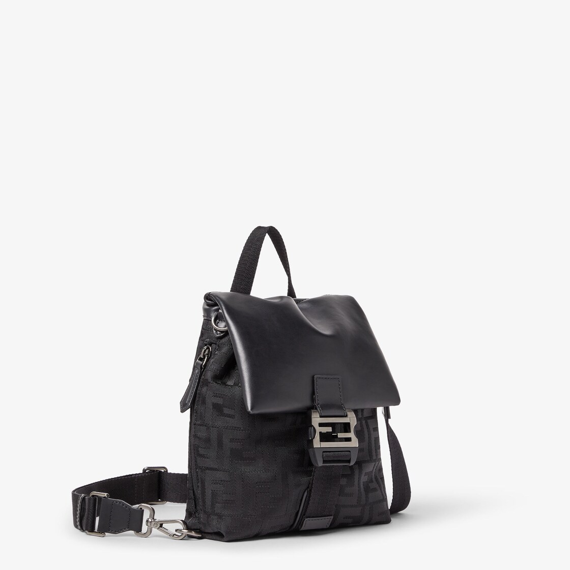 Fendi Flux Cross Body Fabric Black - Image 3/5