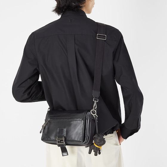 Fendi Flux Messenger bag made of black, smooth calfskin | Thumbnail 2