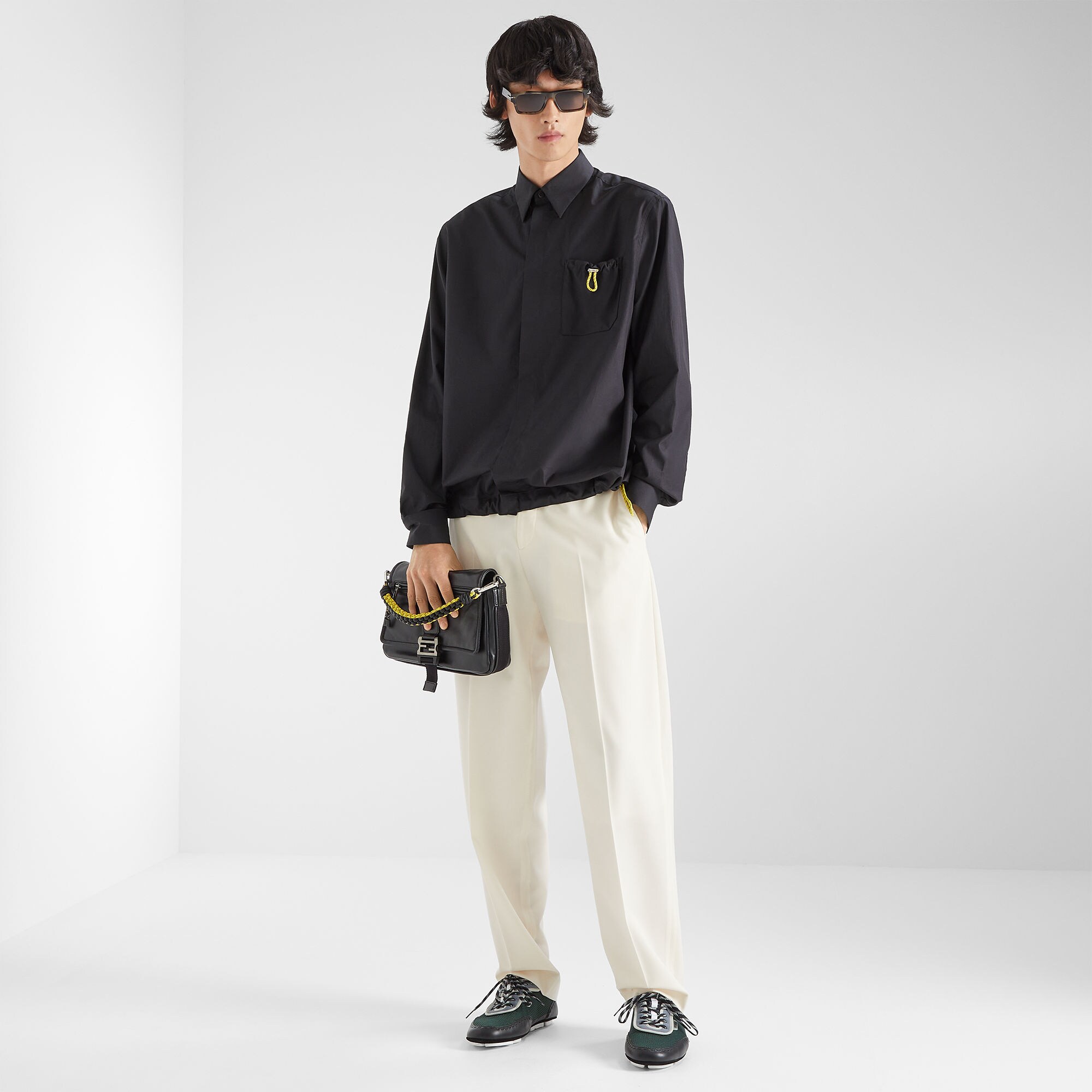 フェンディ フラックス メッセンジャーバッグ レザー ブラック | Fendi
