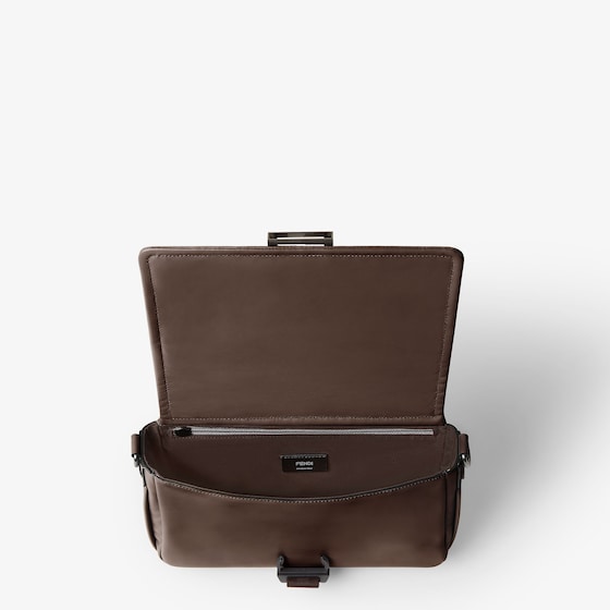 Fendi Flux Messenger bag made of chocolate brown, smooth | Thumbnail 5