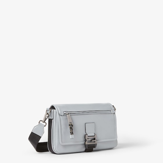 Fendi Flux Messenger bag made of light grey, smooth calfskin | Thumbnail 3