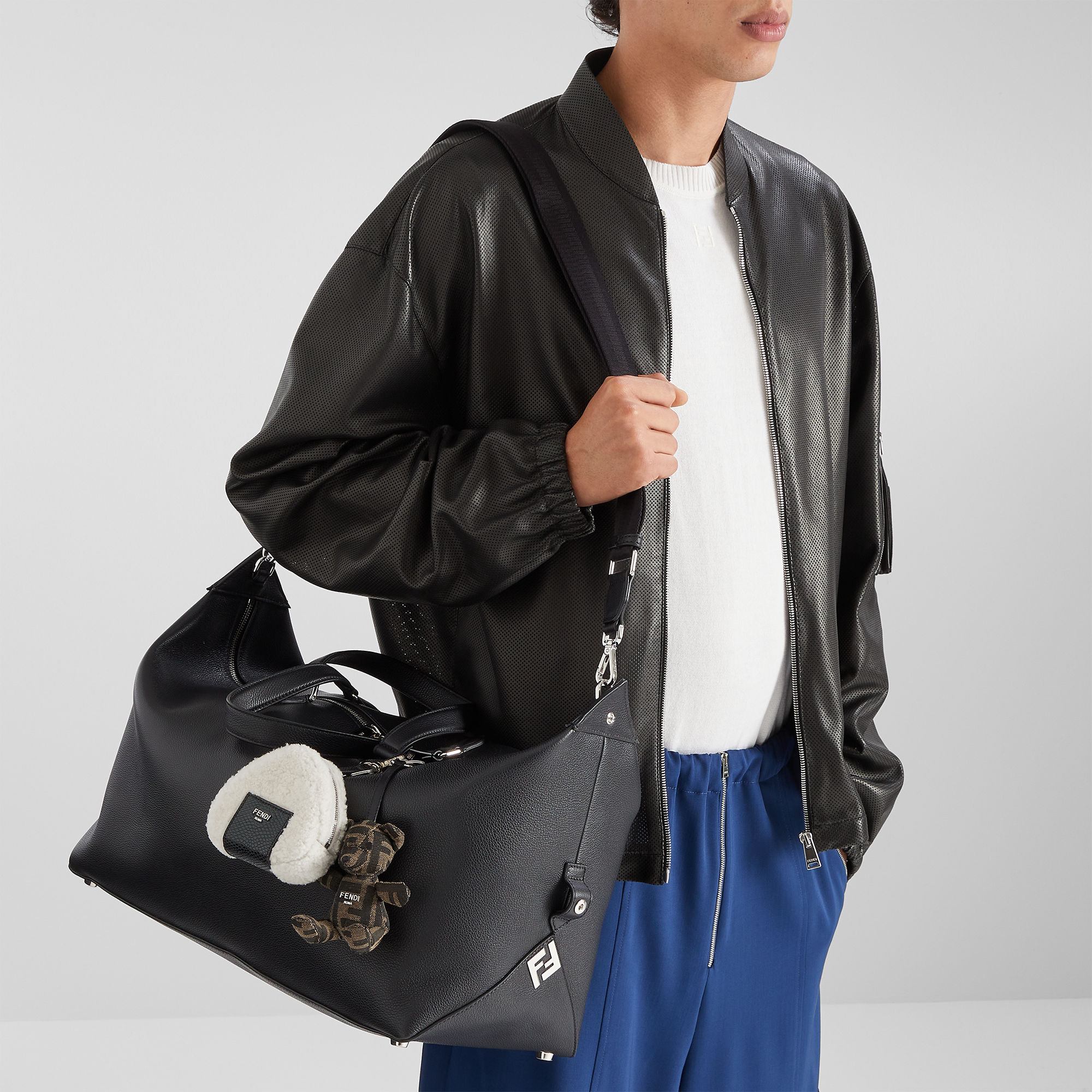 フェンディ ルイ 45 ダッフル レザー ブラック | Fendi
