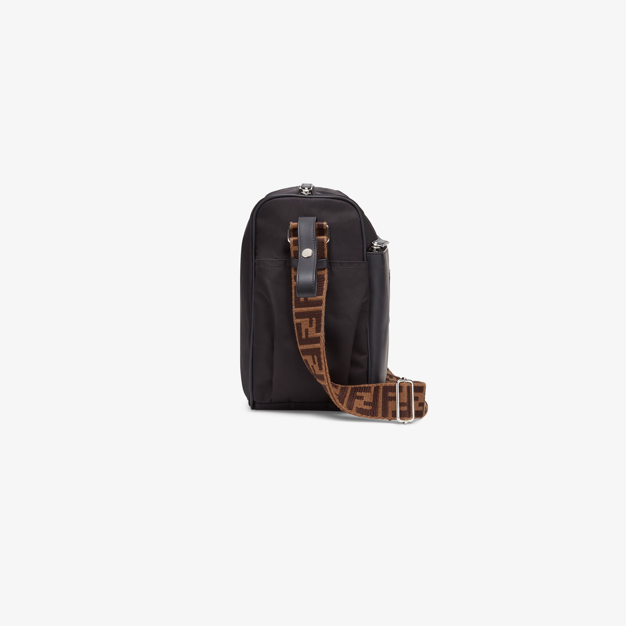 Black leather and nylon diaper bag | Fendi