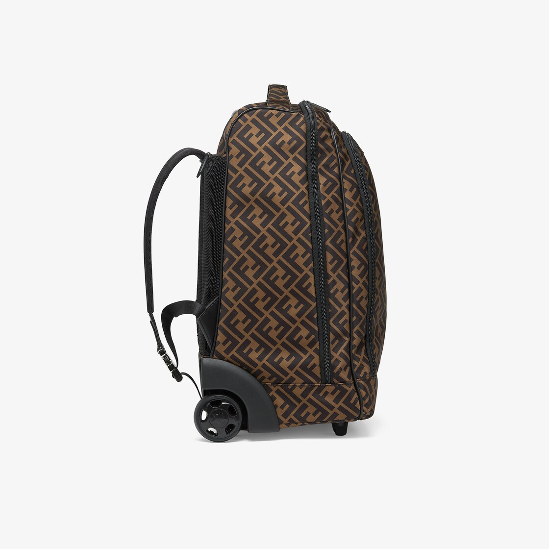 Backpack With Wheels Back to school junior backpack with wheels and all over logo Fendi