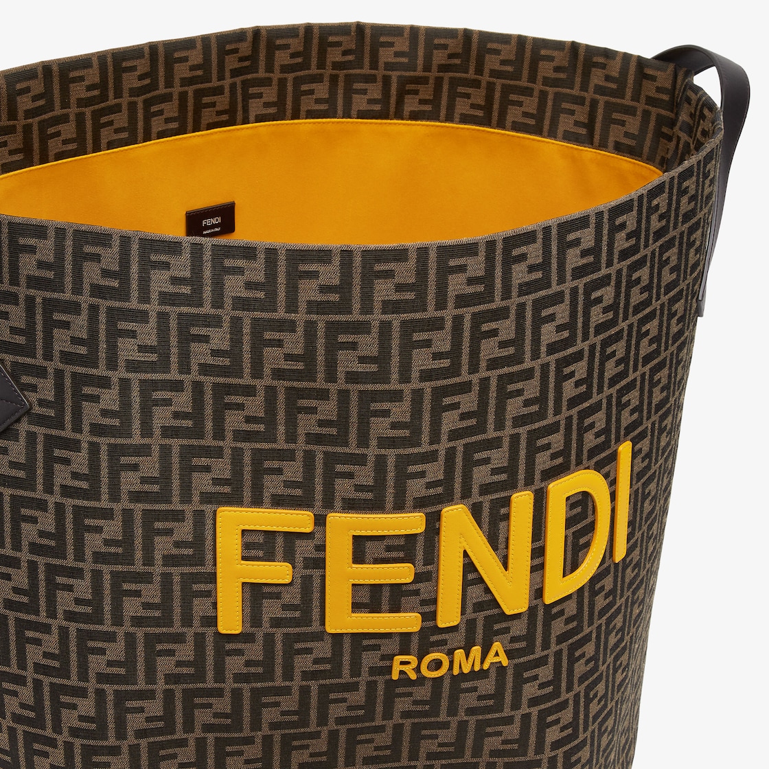 Toy Bag - Tobacco jacquard toy bag | Fendi